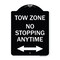 Signmission No Stopping Anytime W/ Bi-Directional Arrow Heavy-Gauge Aluminum Sign, 24" x 18", BW-1824-23579 A-DES-BW-1824-23579 - alternate 1